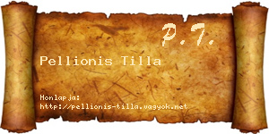 Pellionis Tilla névjegykártya